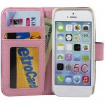 Wholesale iPhone 5C Simple Flip Leather Wallet Case (Purple)